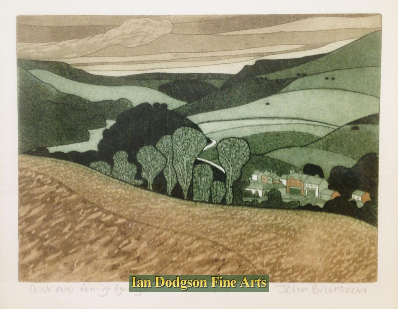 Dusk over Pen-Y-Gwryd by John Brunsdon