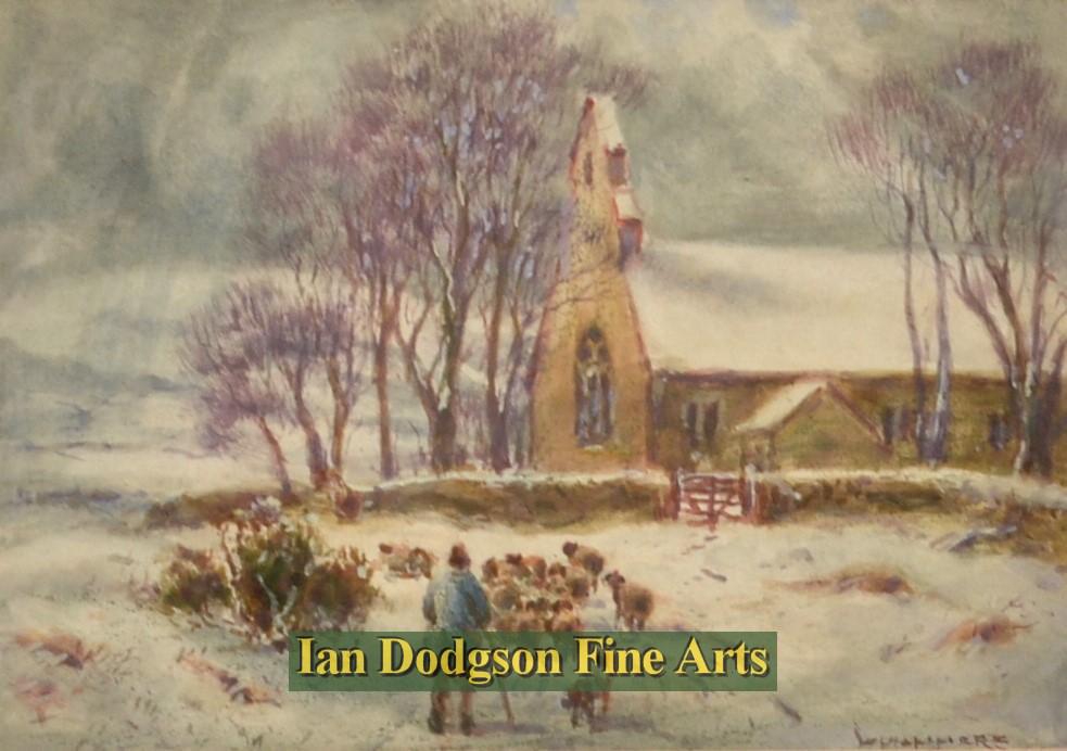 William Manners - Helsington Church, Nr Kendal Watercolour (c1900)