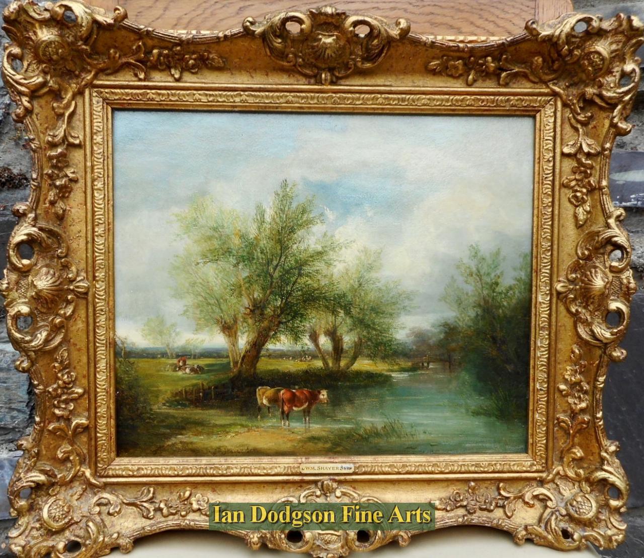 Cattle watering by William Shayer snr