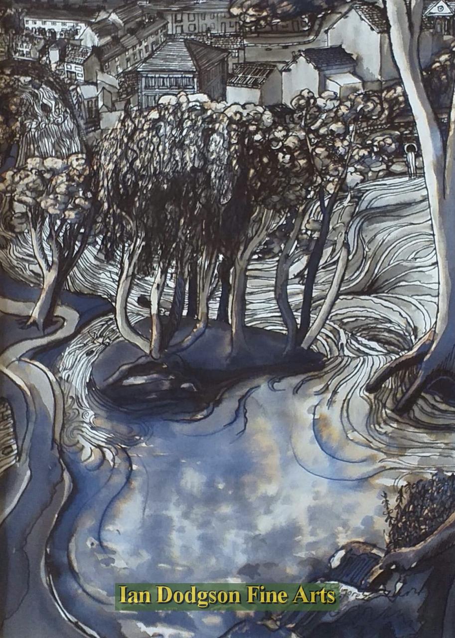 Jeremy Cullimore - Pool at Parc Meurig no 2 Ink on paper (2020)
