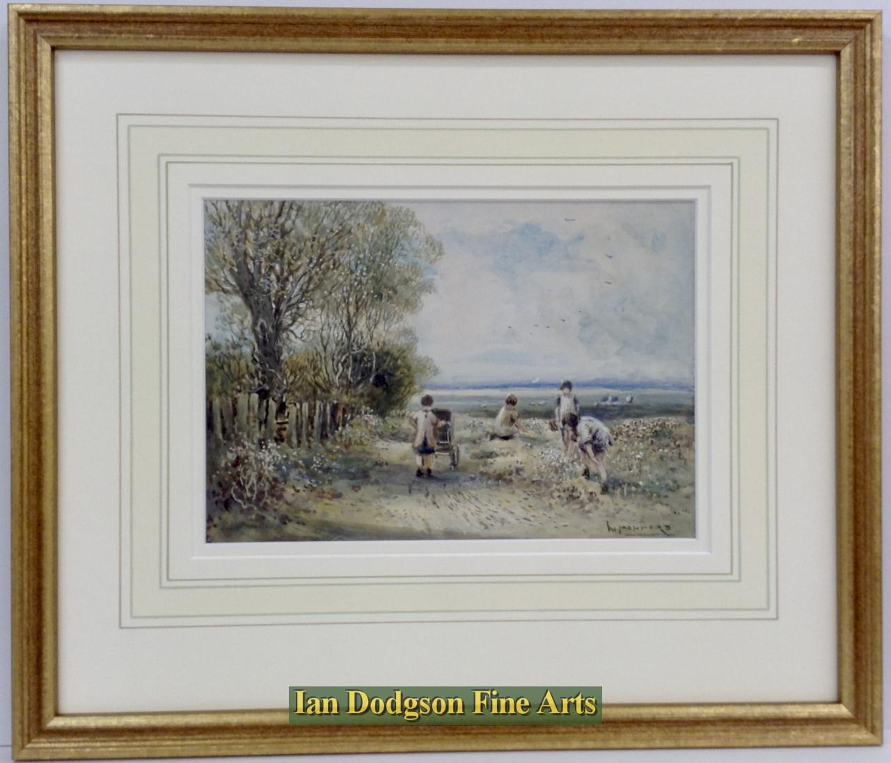 Picking flowers near Grange over Sands by William Manners